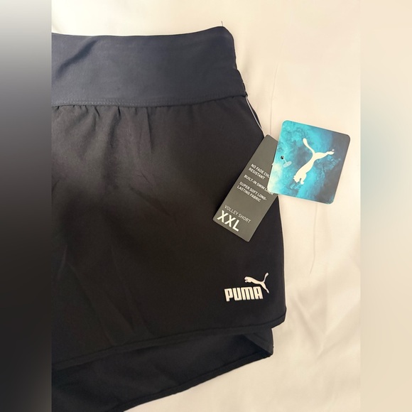 71 NWT PUMA VOLLEY BALL BLACK SHORT BUILT IN SWIM LINER SIZE XXL - Picture 3 of 5